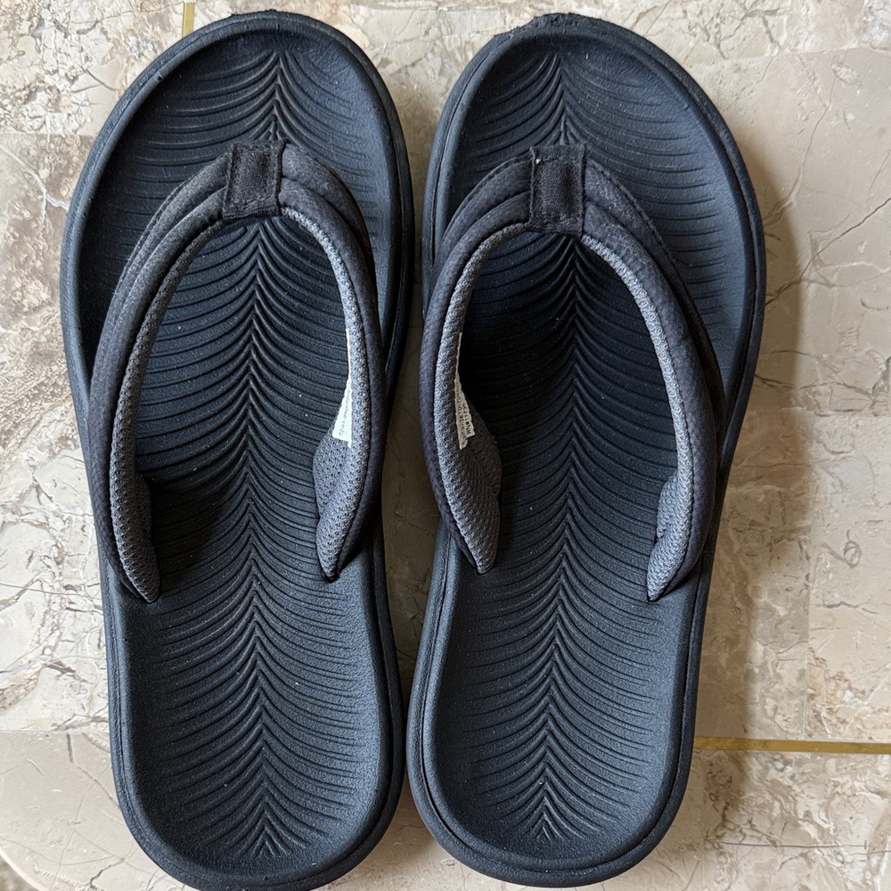 Little kids size 2 Black Flip Flops